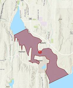 KPHD courtesy image
Approximate location of the sewage spill.