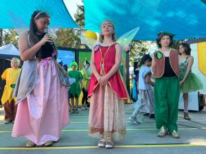 Kids in Concert courtesy photo
(left to right) Amaya Lawrence, Lucy Guerechit, and Isabel Guerechit from the production Wings of Naradia in summer 2023.