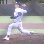 Luke Caputo/Kitsap News Group photos
Spartan Trey Thompson prepares to throw a pitch in a 3-1 Bainbridge district semifinal win over May 17 at Central Kitsap High School.