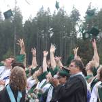 Luke Caputo/Kitsap News Group photos
The Klahowya class of 2025 throws their caps in the air at the end of the graduation ceremony June 13 at Silverdale Stadium.