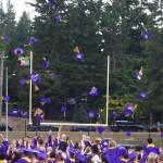 Tyler Shuey/Kitsap News Group photos
North Kitsap High School class of 2025 graduates throw their caps in the air at the conclusion of the ceremony June 13.
