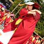 Katrina Daroff/Kitsap News Group photos
Two Kingston High School graduates hug in celebration after receiving their diplomas.