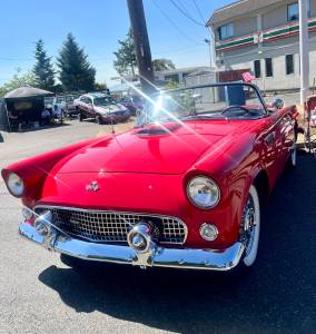 Britney Fletcher-West/Kitsap News Group photos
Pat and Dennis Hasards 1955 Ford Thunderbird.