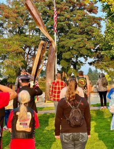 Britney Fletcher-West/Kitsap News Group photos
Community members gathered Sept. 11 at Evergreen Rotary Park for the 9/11 remembrance ceremony.