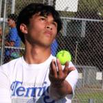 Luke Caputo/Kitsap News Group photos
Trojan Jonah Pantig won his singles match on the road against Bremerton Sept. 22.