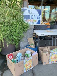 Katrina Daroff/Kitsap News Group photos
Food donations outside of Town & Country Market on Bainbridge Island Sept. 23.