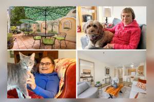 Residents Gerd and Deborah enjoy Winslow Manor’s warmth and connection – chef-prepared meals, social gatherings, and the comfort of home.