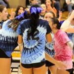 Luke Caputo/Kitsap News Group photos
The Vikings celebrate a successful point in a 3-1 NK road win over the Kingston Buccaneers Oct. 14.