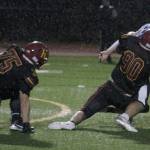 Luke Caputo/Kitsap News Group photos
Buccaneer defensive lineman Owen Helgensen brings down the East Jefferson ball carrier in a 32-0 Kingston home loss Oct. 24.