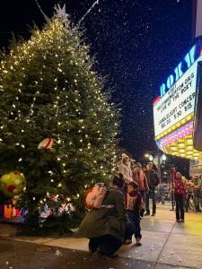 Downtown Bremerton Association courtesy photo
The lighting of a 25-foot Noble fir Christmas tree brought families together at Quincy Squares Winter Fest Nov. 29.
