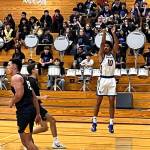 Luke Caputo/Kitsap News Group photos
Knight Jalen Davis shoots from beyond the arc in a 71-42 Bremerton home win over the Bainbridge Spartans Dec. 16.