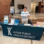 KPHD courtesy photo
Kitsap Public Health Districts Aldrin AJ Villahermosa II doing community outreach to educate the public about growing health concerns surrounding vape use by youth.