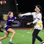 Nick Lyons courtesy photos
South Kitsap quarterback Erin OShaughnessy throws a pass in a game against Sumner Dec. 18.