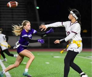 Nick Lyons courtesy photos
South Kitsap quarterback Erin OShaughnessy throws a pass in a game against Sumner Dec. 18.