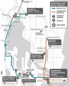 KT courtesy image
Proposed Bremerton/Silverdale night service during the World Cup.