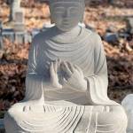 The carved limestone Buddha will be the centerpiece of the Pacific Northwest Peace Pagoda.
