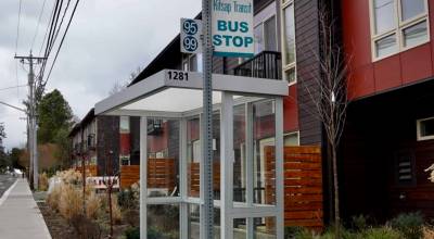 Joshua Kornfeld/Kitsap News Group
A bus shelter on Madison Avenue on Bainbridge Island.