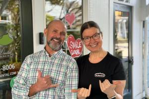 A life-changing treatment from Fairy Tale Dental, left this TruBridge patient with a big smile! Photo courtesy Fairy Tale Dental