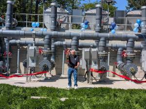 NOAA courtesy photo
The new seawater system ribbon-cutting ceremony last spring.