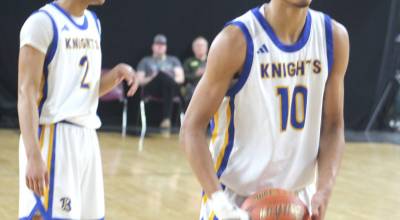 Luke Caputo/Kitsap News Group photos
Knight Jalen Davis prepares to shoot a free throw in a 55-54 Bremerton win over Columbia River March 6 in the semifinals of the 2A boys state basketball tournament at the Yakima SunDome.