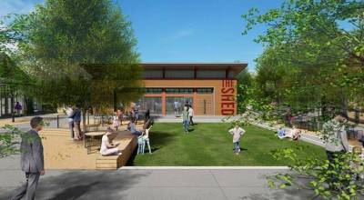 Kendall Consulting Group courtesy image
Rendering of the new retail center at McCormick Village in Port Orchard.