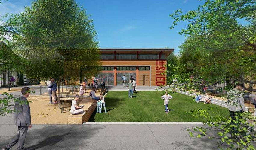 Kendall Consulting Group courtesy image
Rendering of the new retail center at McCormick Village in Port Orchard.