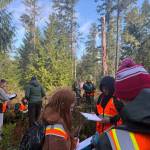 Katherine Bouma/Kitsap News Group photos
SKHS students surveying the land at the property.