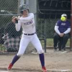 Viking Rachel Shigley prepares to swing at an incoming pitch in a 3-1 NK home win over Port Angeles April 17.