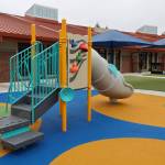 The facility includes a new playground for children.