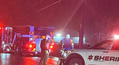 KCSO courtesy photo
First responders at the scene of the collision near Port Orchard.