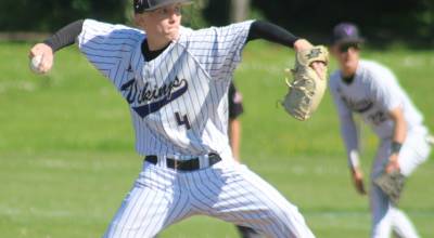 Luke Caputo/Kitsap News Group photos
Viking Lincoln Chirgwin throws a pitch during a 10-0 NK win over the Eatonville Cruisers in the opening round of the 2026 District 3 2A Baseball Tournament May 11 in Poulsbo.