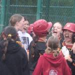 The Kingston Buccaneers celebrate Auri Sullivans walk-off home run in a 10-9 win over Olympic May 15 in the second round of the 2026 District 3 2A Fastpitch Tournament at the Regional Athletic Complex in Lacey.