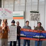 Joshua Kornfeld/Kitsap News Group photos
MEBA union members held a press conference at Colman Dock in Seattle June 17 to express concerns over high overtime rates and wage disparities.